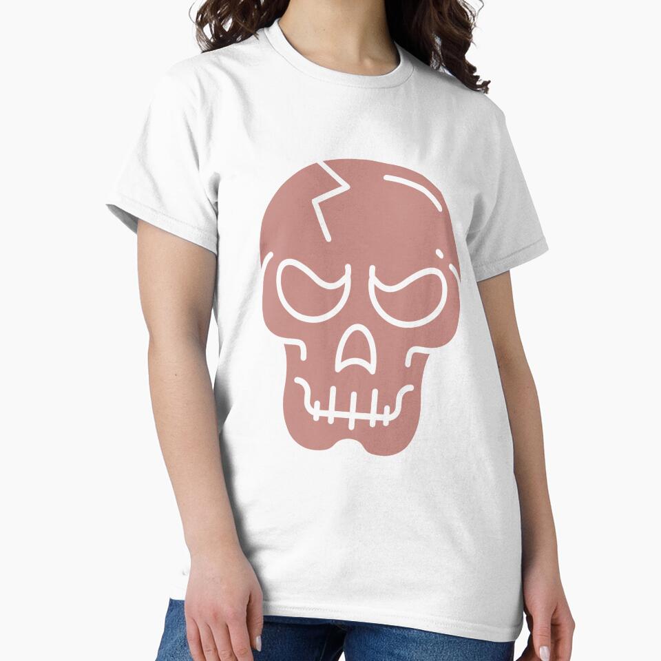 Minimal brown Skull Icon – Modern Gothic Line Art by Horrify T-Shirts, Hoodie, Sweatshirt | BlankRebels.com (Image 2)