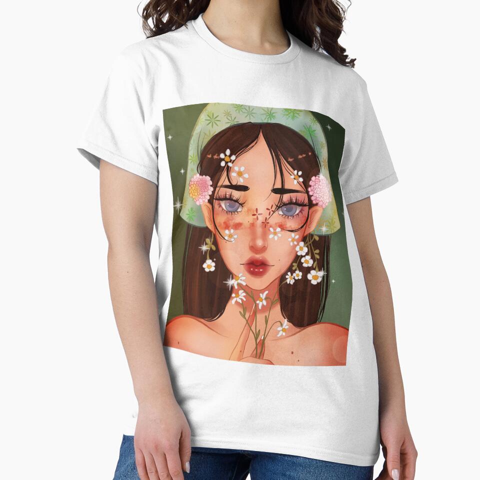 Green Cottagecore Girl by tulipicetea T-Shirts, Hoodie, Sweatshirt | BlankRebels.com (Image 2)