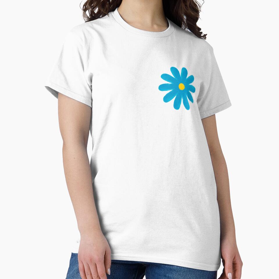Blue Painted Flower Aesthetic by TVserious T-Shirts, Hoodie, Sweatshirt | BlankRebels.com (Image 2)