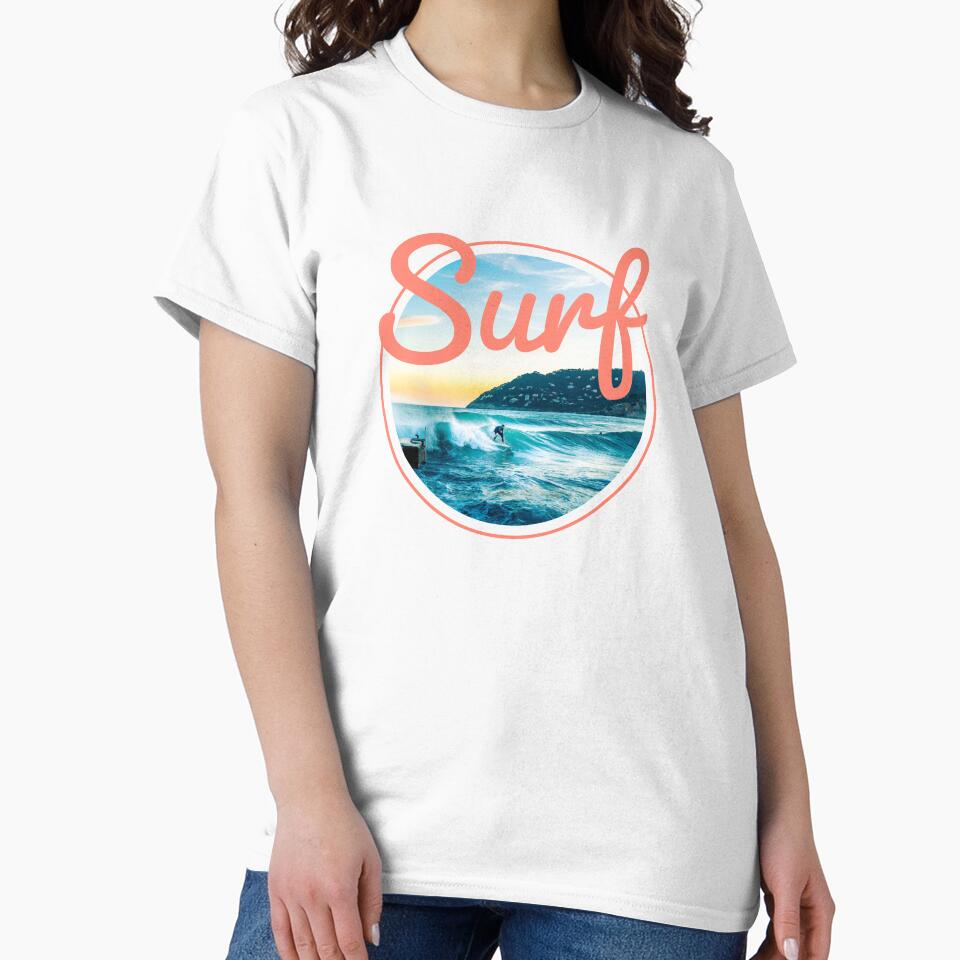 SURF - surfing - circle - minimalist by Tropical Blood T-Shirts, Hoodie, Sweatshirt | BlankRebels.com (Image 2)
