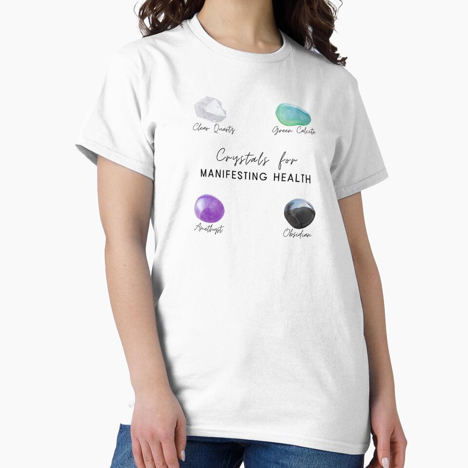 Crystals for Manifesting Health by mooneko T-Shirts, Hoodie, Sweatshirt | BlankRebels.com (Image 2)
