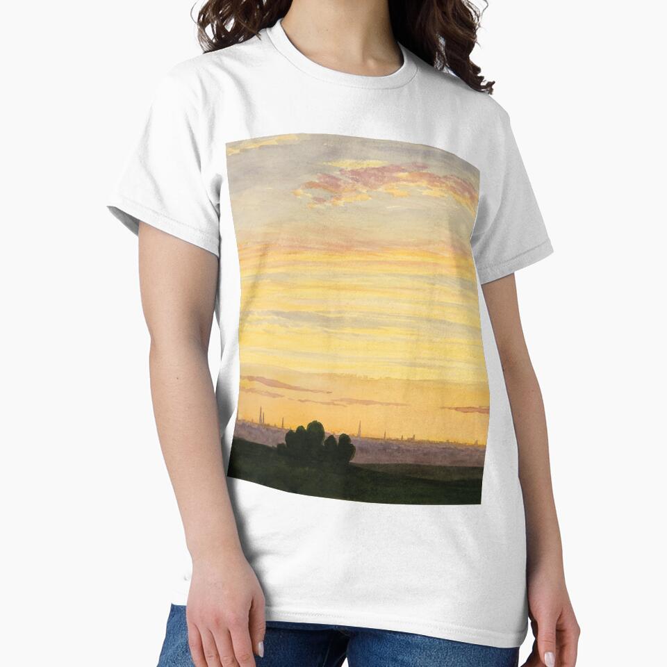 Sunset painting, Sunset Artwork, City and Sunset by danaJG T-Shirts, Hoodie, Sweatshirt | BlankRebels.com (Image 2)