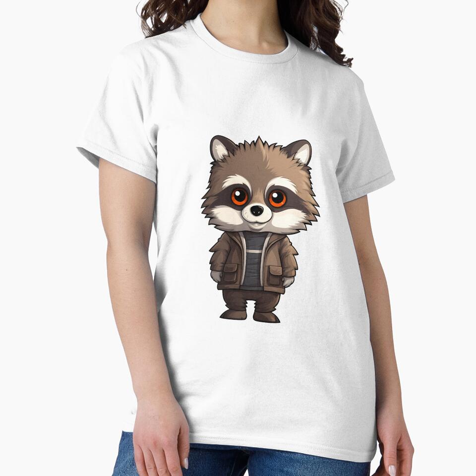 Cute raccoon - Cartoon Style by Vansky-Art T-Shirts, Hoodie, Sweatshirt | BlankRebels.com (Image 2)