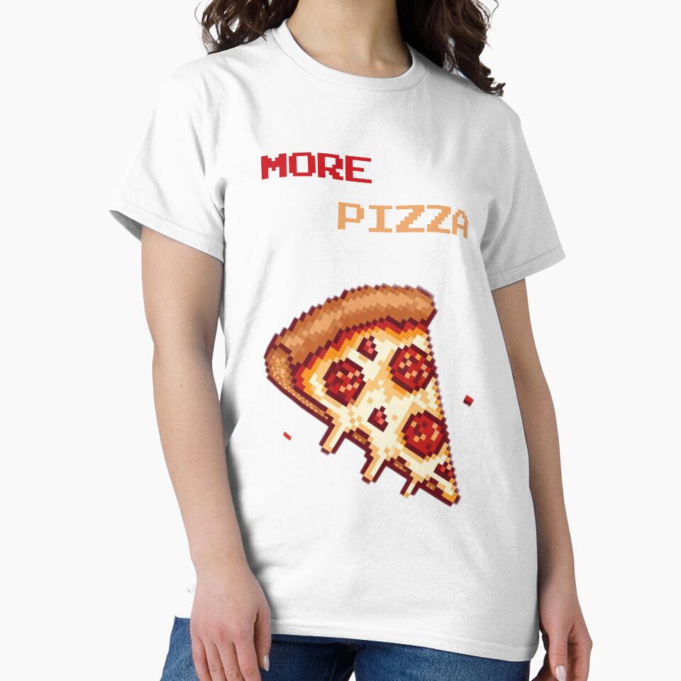 Retro More Pizza Pixel Art Design by LOFTS Store