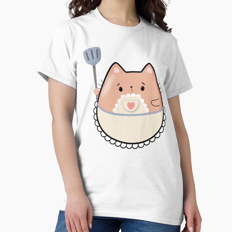 Kawaii Homemaker Cat T-Shirts, Hoodie, Sweatshirt