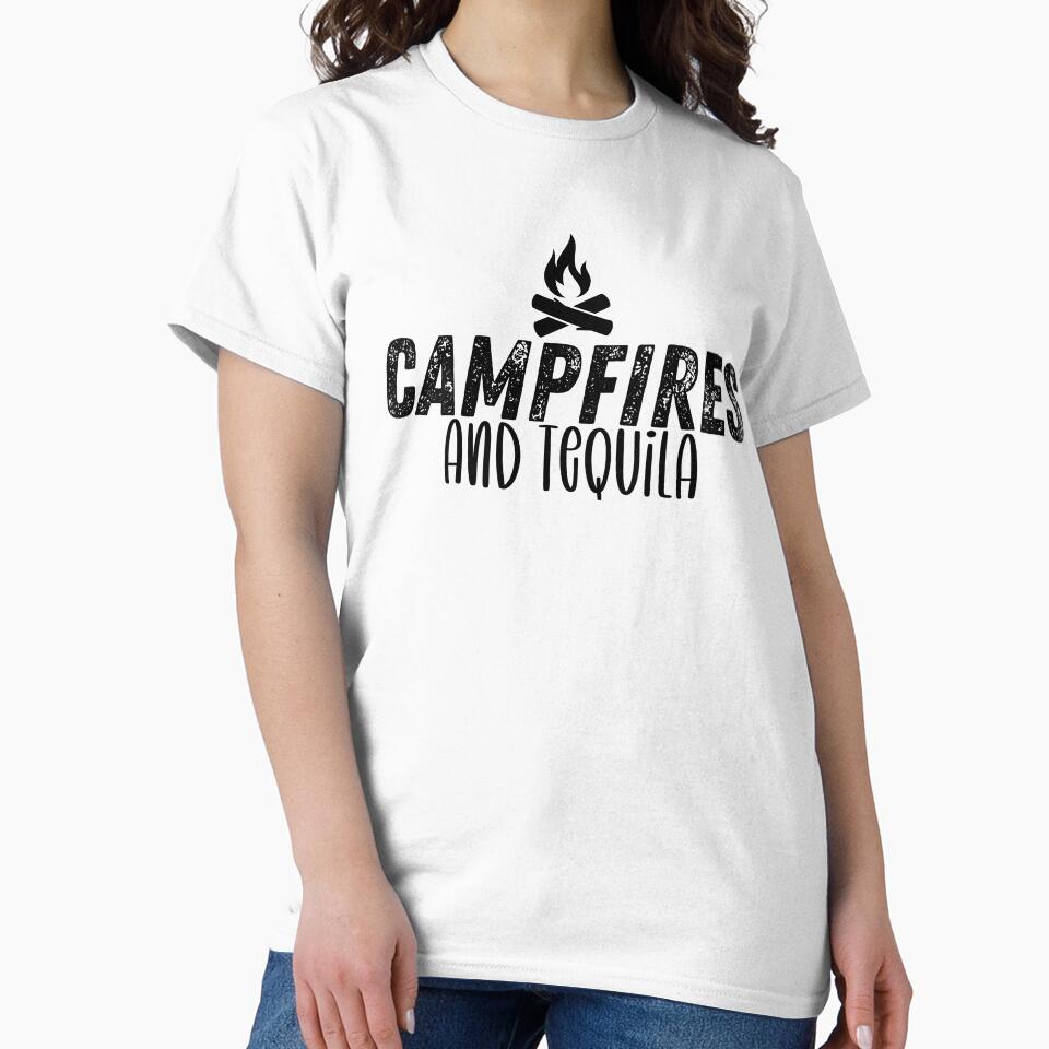 Campfires And Tequila - Funny Camping by cannabipedia420 T-Shirts, Hoodie, Sweatshirt | BlankRebels.com (Image 2)