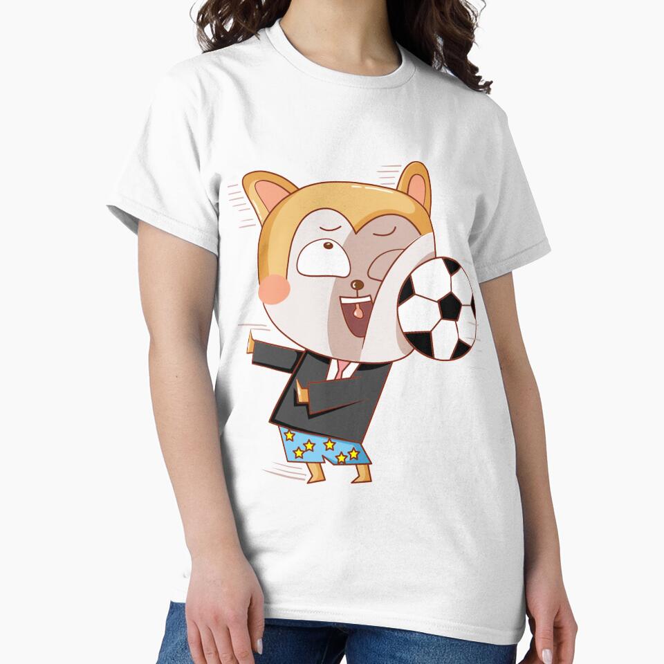 Japanese Shiba dog playing soccer by Phrassom
