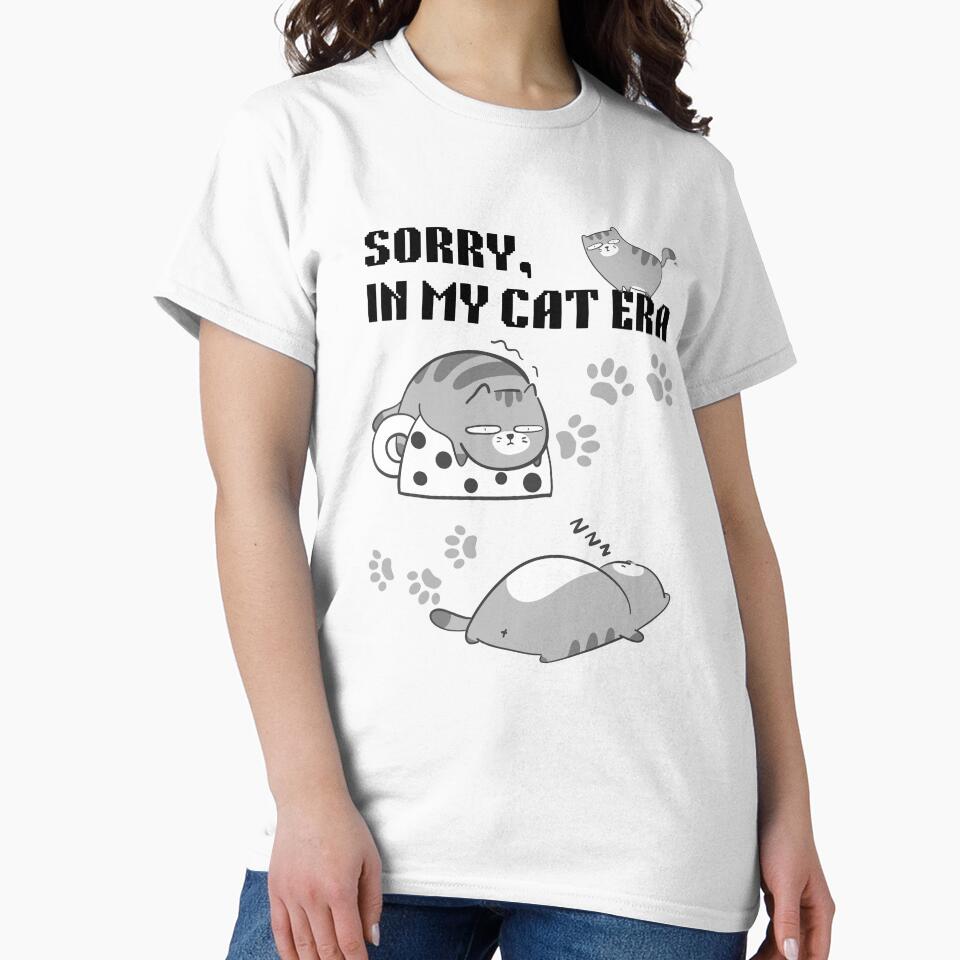 Sorry, In My Cat Era – Cute Cat Aesthetic Quote by Kovrika T-Shirts, Hoodie, Sweatshirt | BlankRebels.com (Image 2)