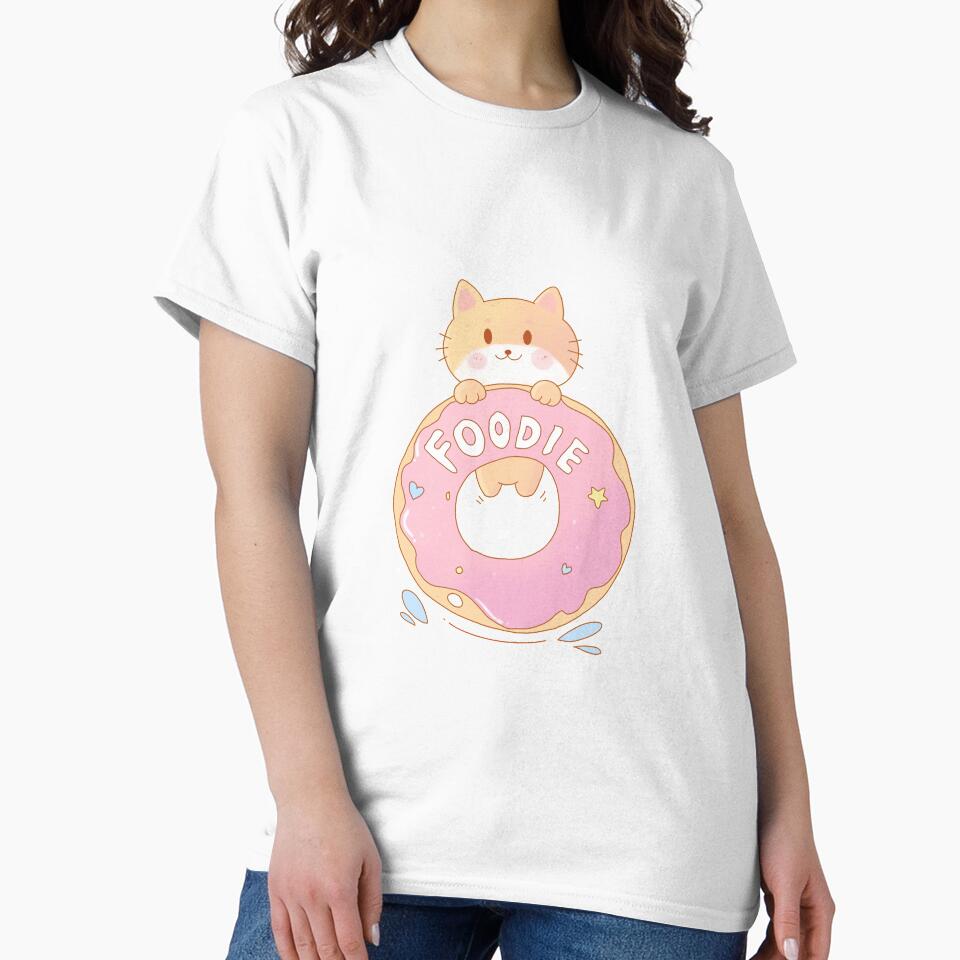 Foodie Cat Donut by domainhaxy T-Shirts, Hoodie, Sweatshirt | BlankRebels.com (Image 2)