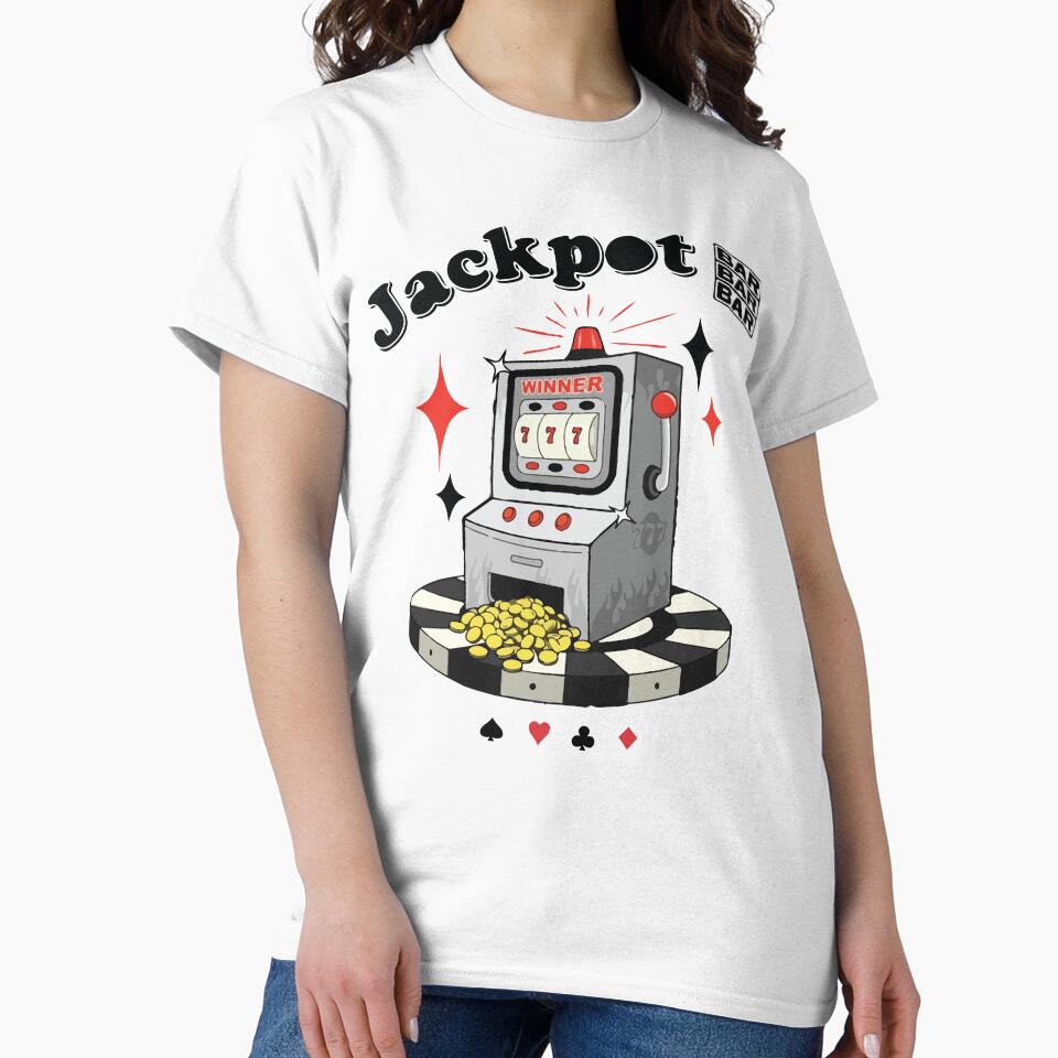 Lucky Bastard Jackpot Slot Machine – Retro Vegas Gambling Design by -DEEWOLF- T-Shirts, Hoodie, Sweatshirt (Image 2)
