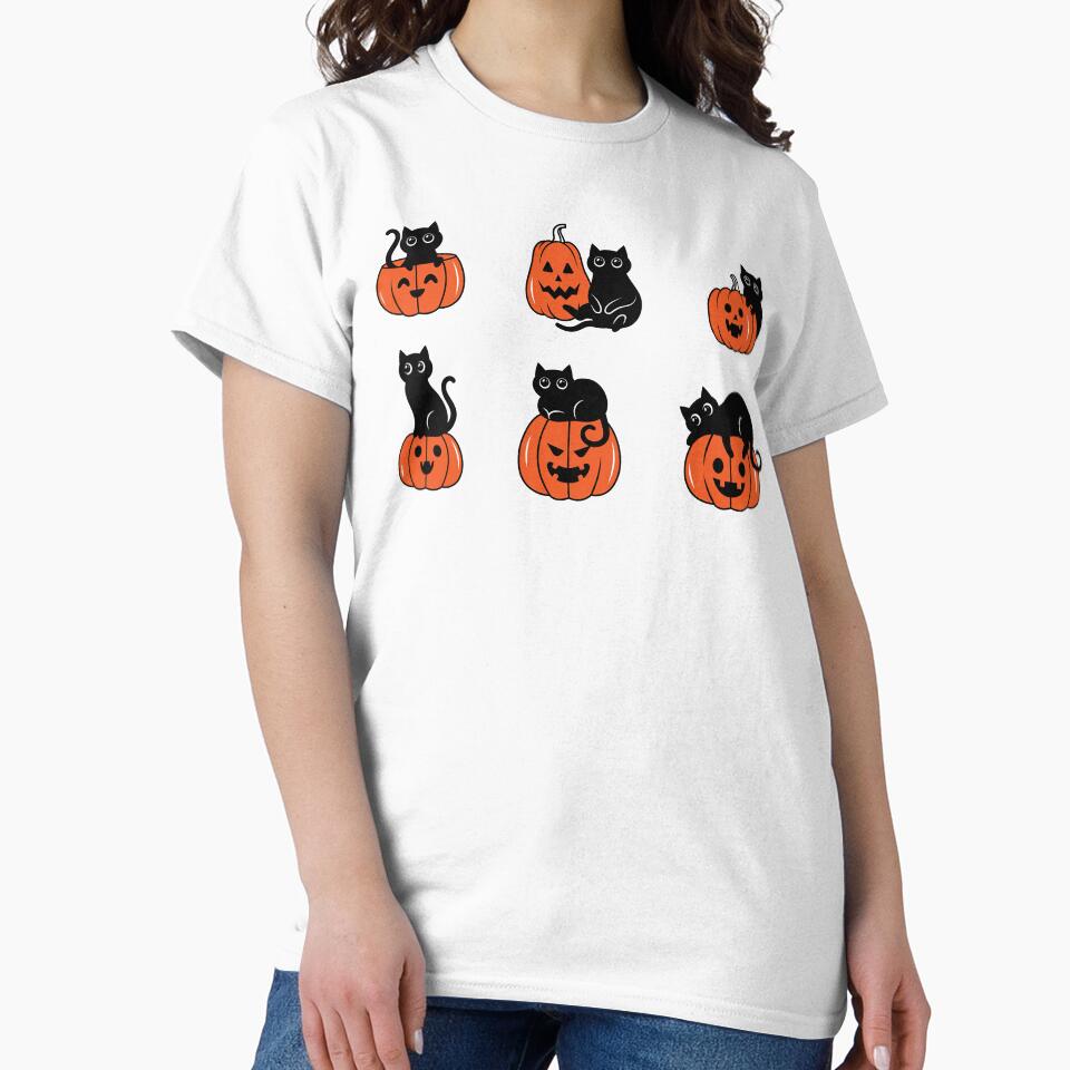 Cute Black Cat Halloween by graphic-genie T-Shirts, Hoodie, Sweatshirt | BlankRebels.com (Image 2)