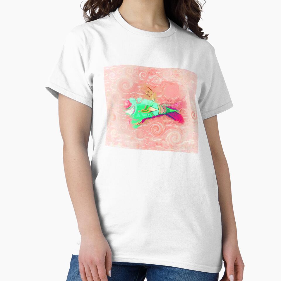 Boho Fish Groovy Hippie Vibes Coastal Boho Style Art or Décor 2 of 2 by Beachy