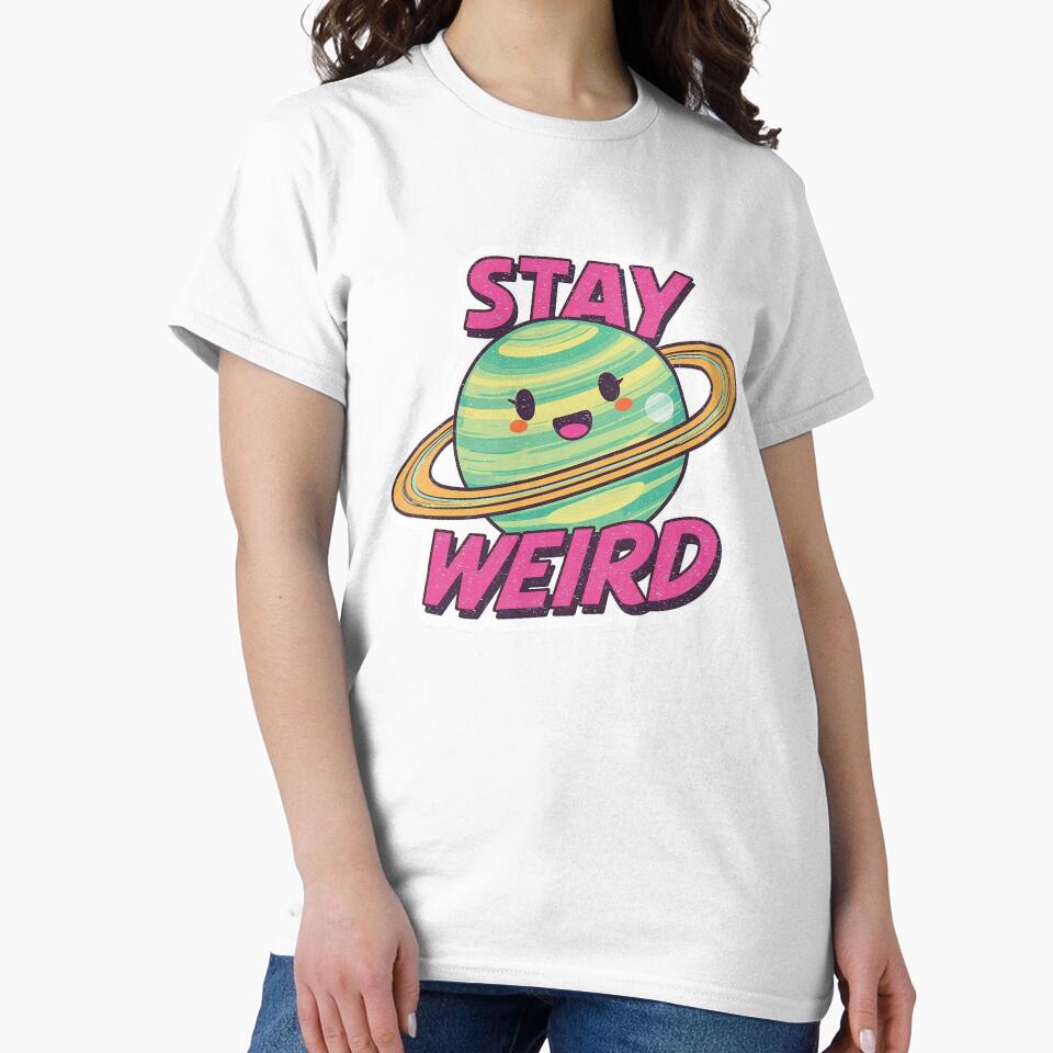 Stay Weird Smiling Planet by Erik Visnievskij T-Shirts, Hoodie, Sweatshirt | BlankRebels.com (Image 2)
