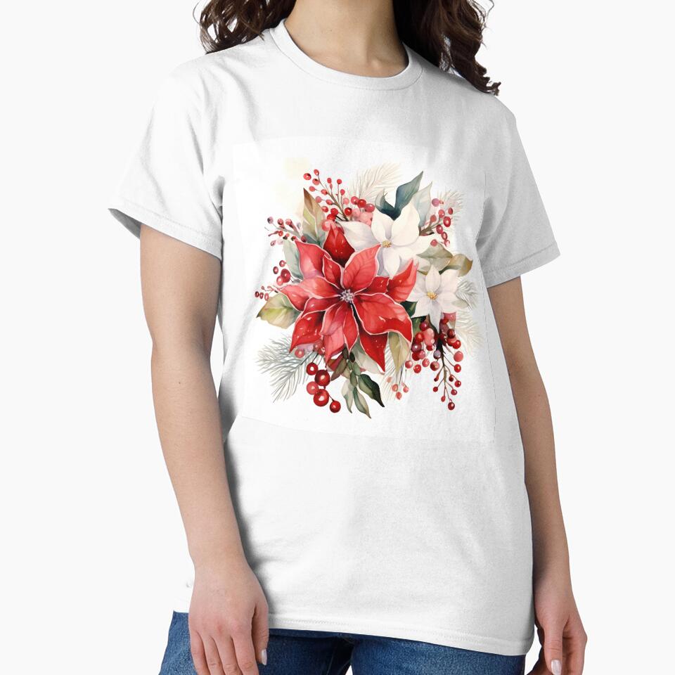 Beautiful Christmas holiday floral bouquet by dcrc T-Shirts, Hoodie, Sweatshirt | BlankRebels.com (Image 2)