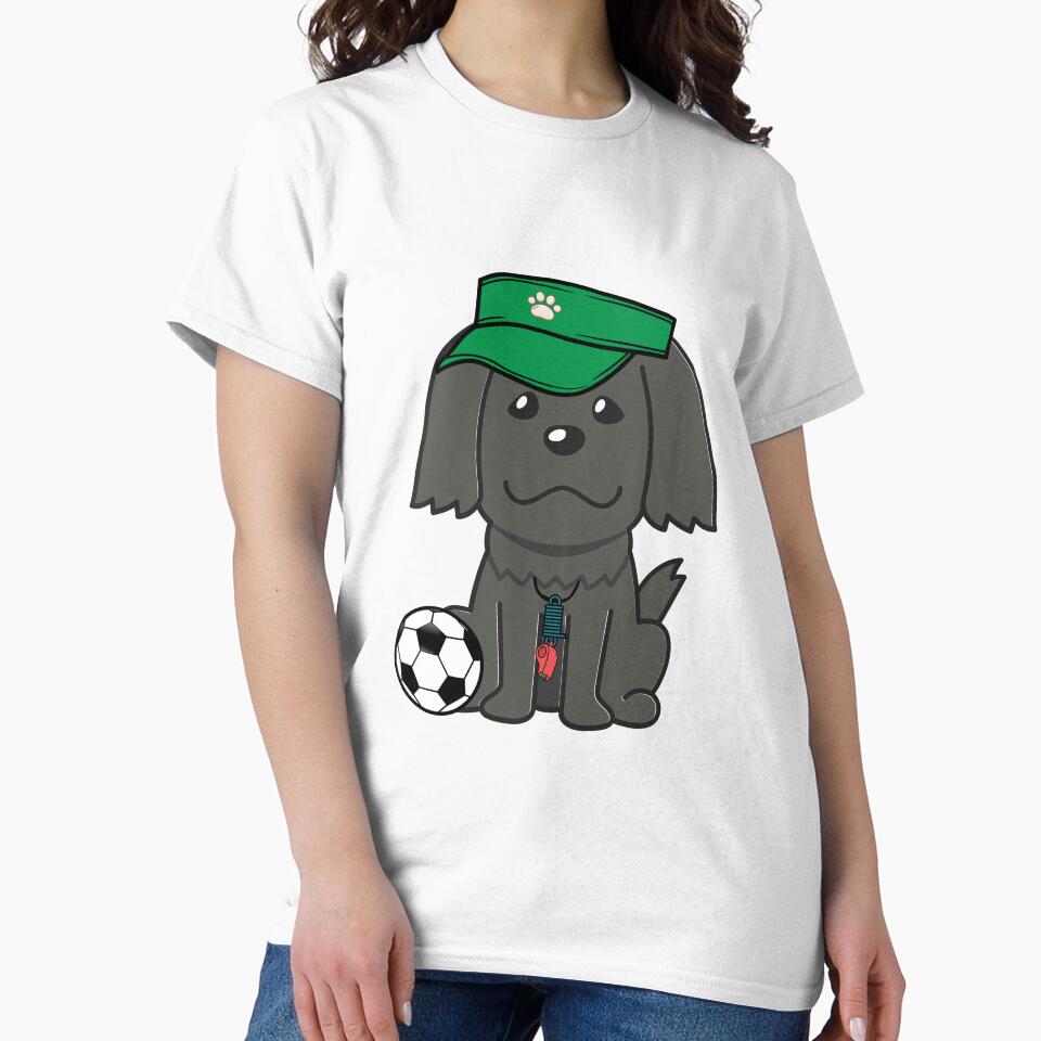 Soccer Player Black dog by Pet Station