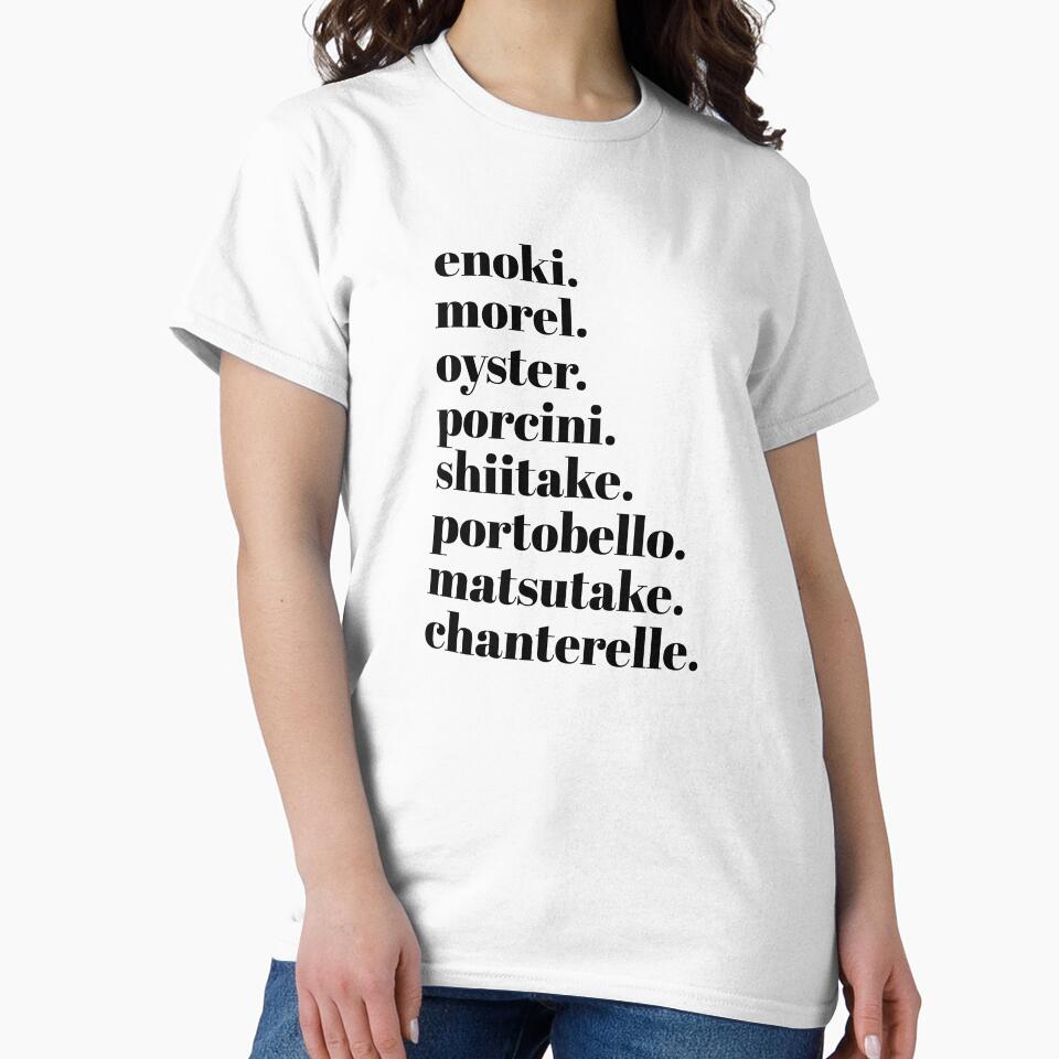 Minimalist Edible Fungi Mushroom Typography by bonniemamadraws T-Shirts, Hoodie, Sweatshirt | BlankRebels.com (Image 2)