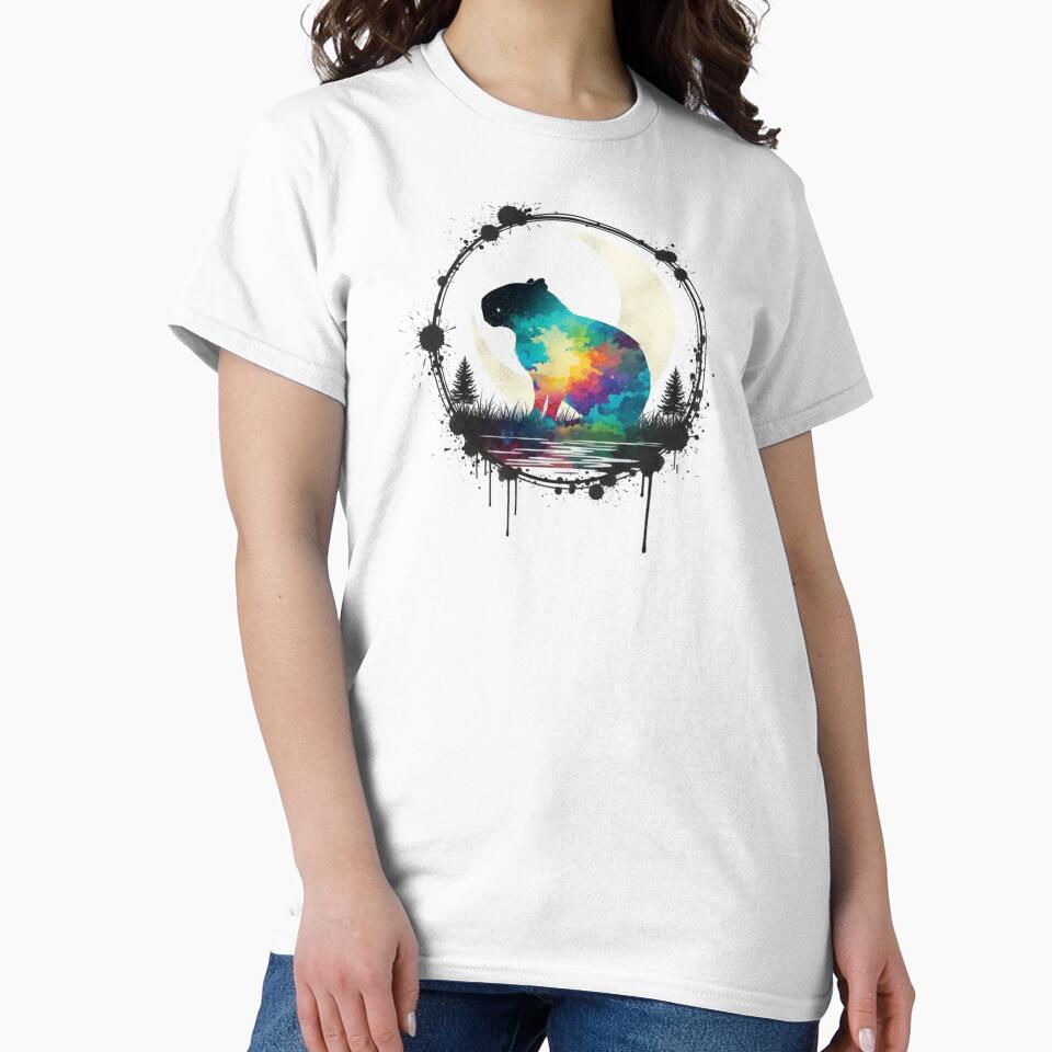 Capybara Moon Spirit Moon Art T-Shirts, Hoodie, Sweatshirt