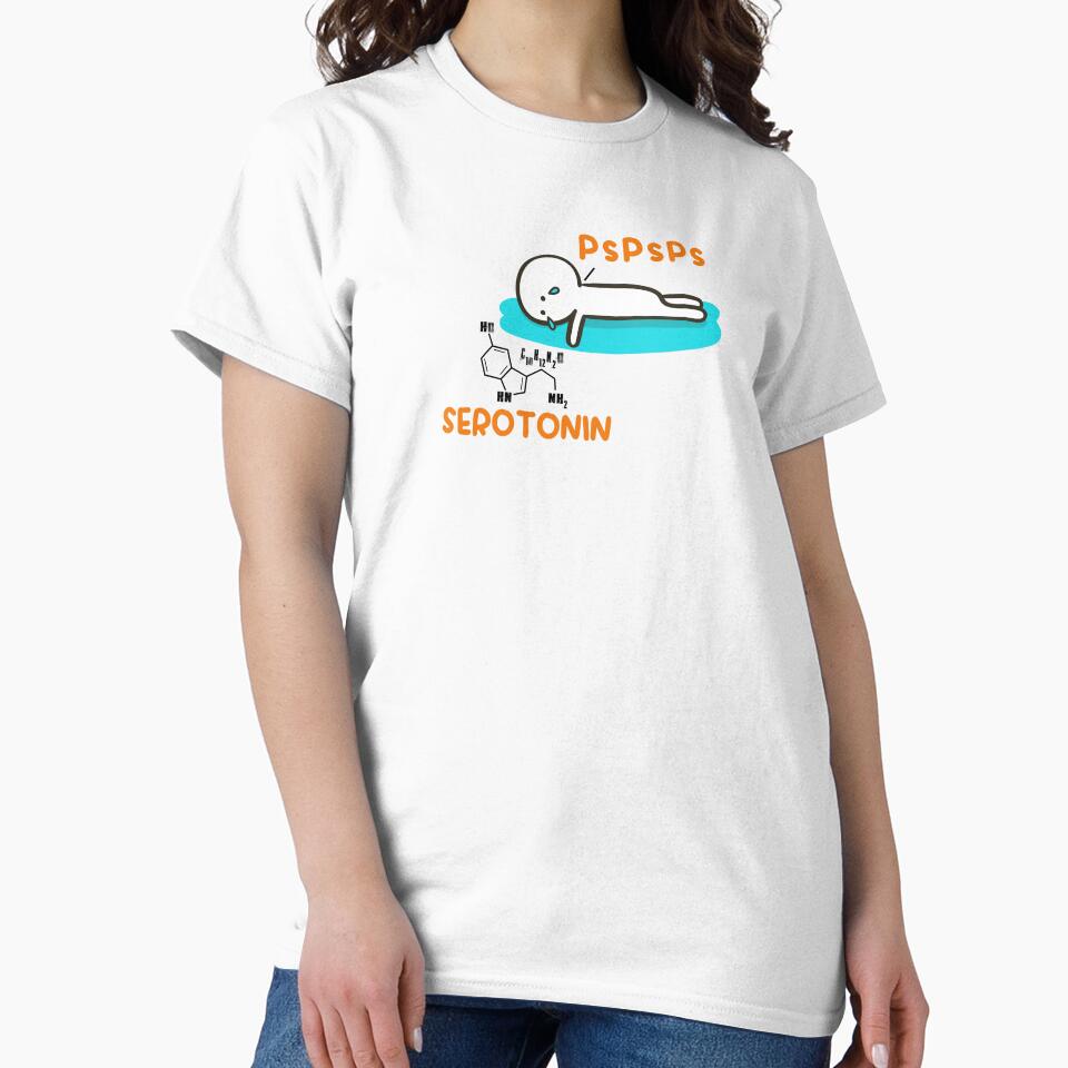 PSPSPS Serotonin Funny T-Shirts Hoodies Humorous Tees Depression Anxiety Depressed OCD Mental Health by... (Image 2)