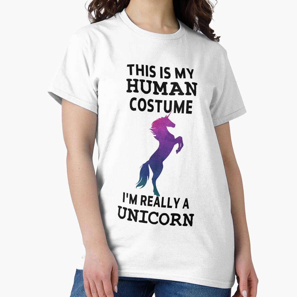 gift unicorn lover halloween fall autumn funny sarcastic saying offended This Is My Human Costume I'm Really A Unicorn Meme Gift for Best Friend boyfriend girlfriend by joygift369