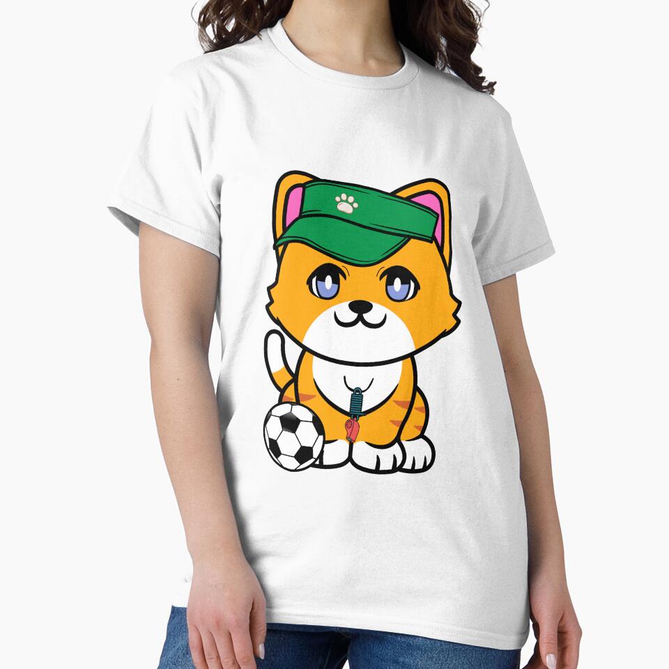 Soccer Player Orange Cat by Pet Station