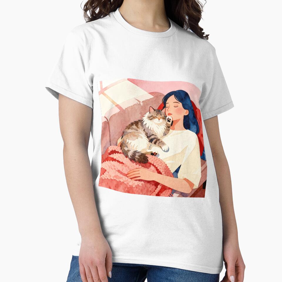 Cute Cat Mom Art by HappySproutArt T-Shirts, Hoodie, Sweatshirt | BlankRebels.com (Image 2)