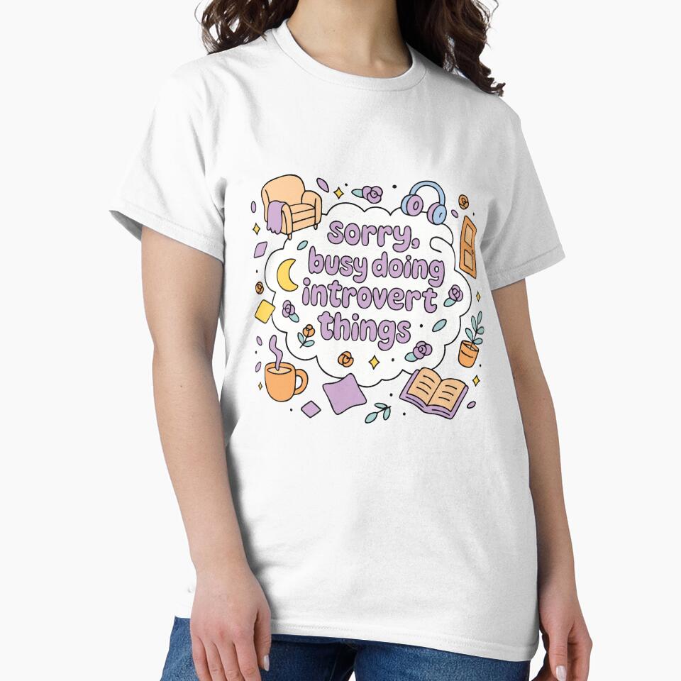 Sorry busy doing introvert things by BrownHorse90s T-Shirts, Hoodie, Sweatshirt | BlankRebels.com (Image 2)