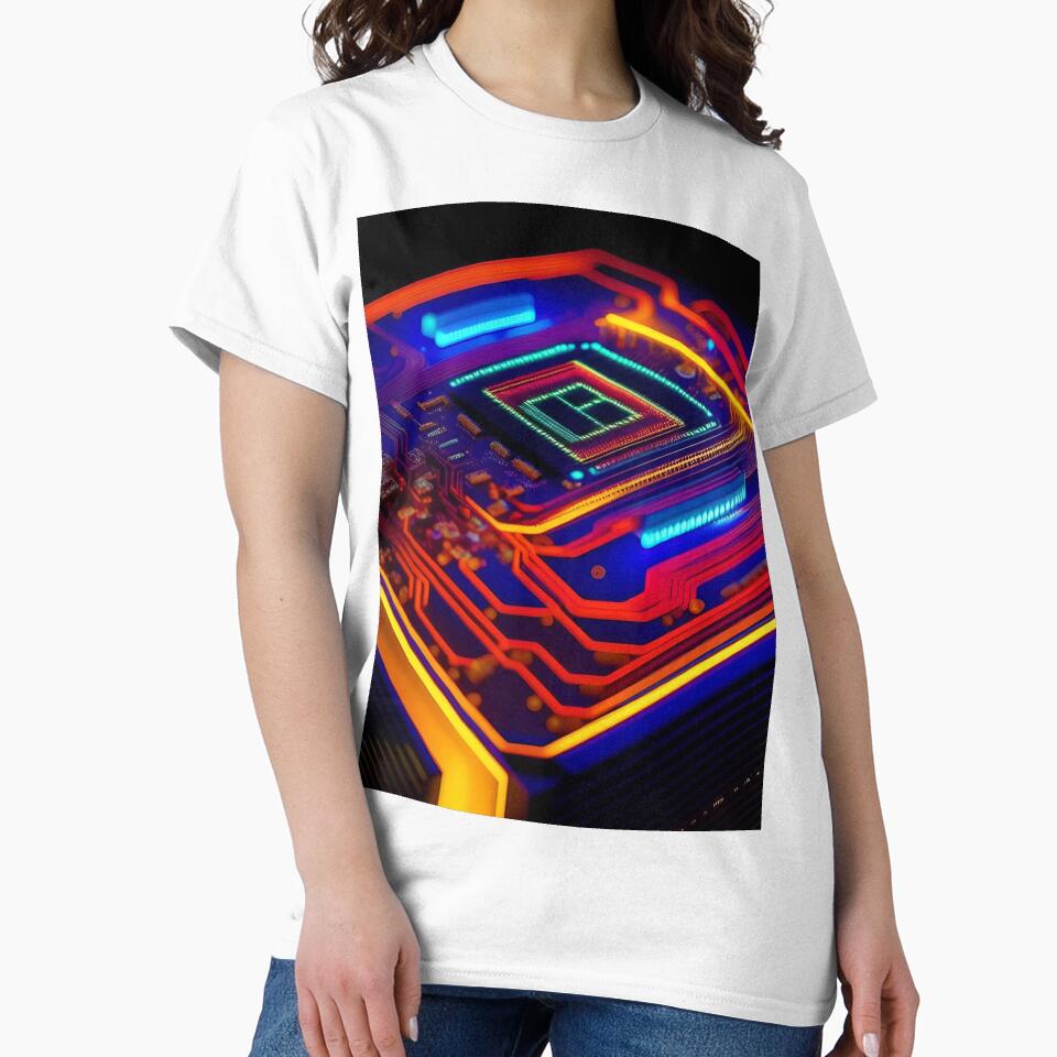 Digital Tech Red Abstract Art by Esterlane T-Shirts, Hoodie, Sweatshirt | BlankRebels.com (Image 2)