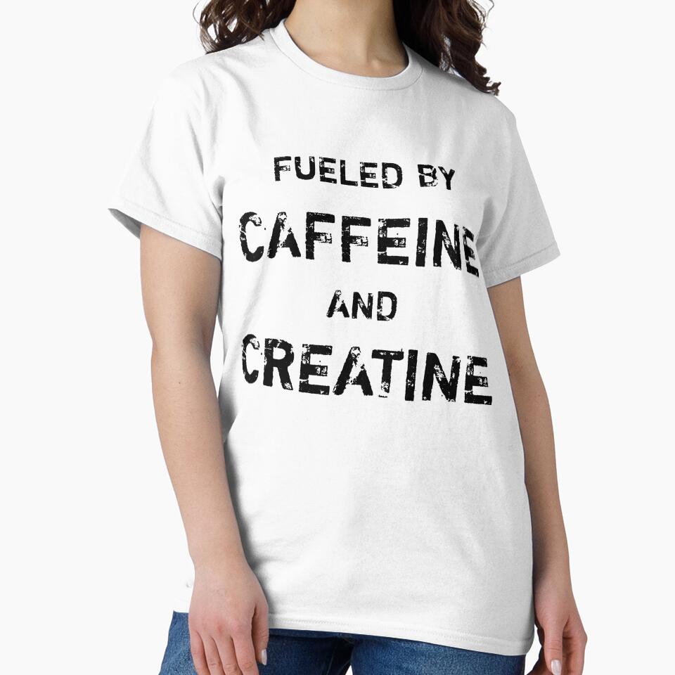 Fueled by Caffeine and Creatine Gym Shirt - Black Text by ThanosDemos Hoodie, Sweatshirt | BlankRebels.com (Image 2)