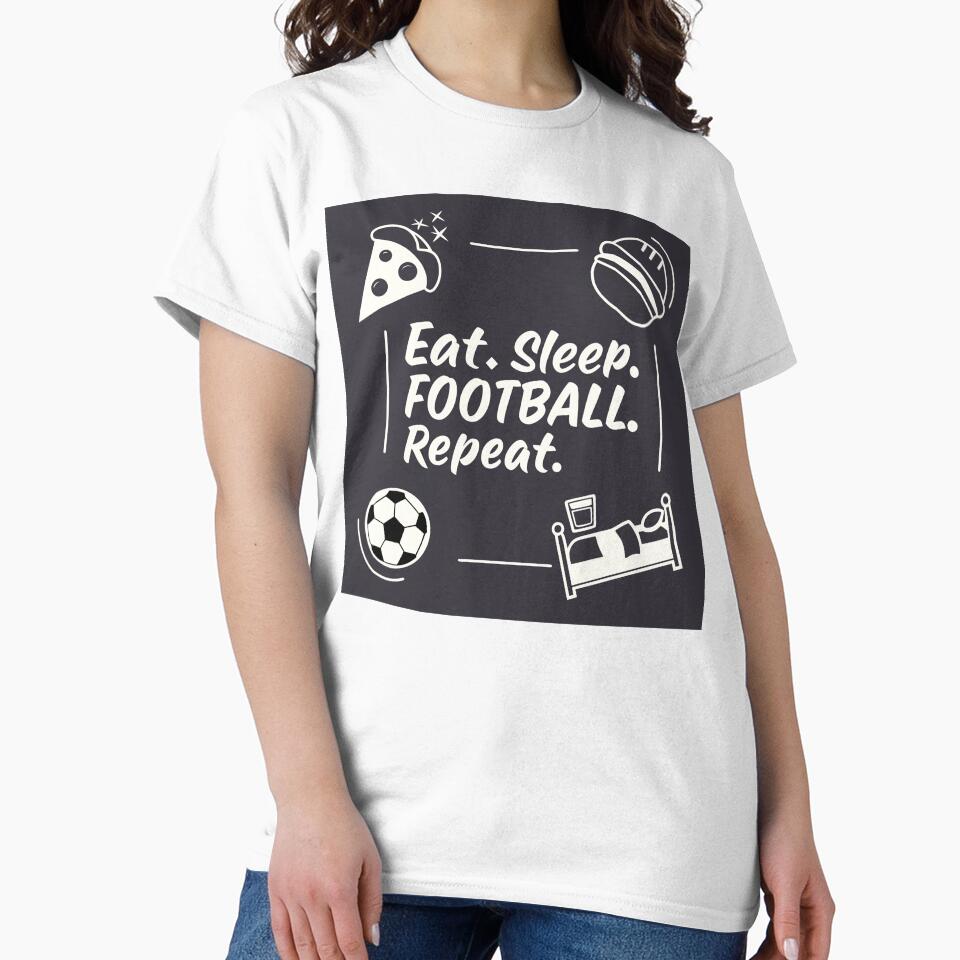 Eat. Sleep. Football. Repeat. – Minimal Football Quote Design by RAVisuals