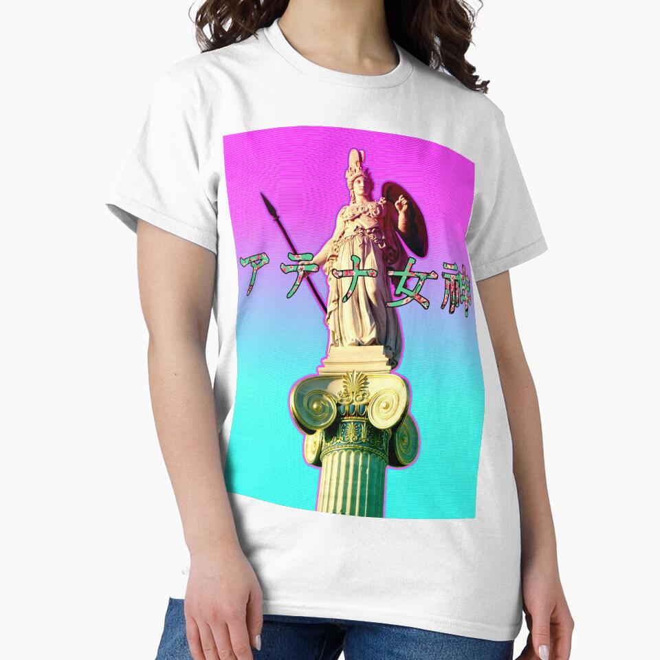 Athena Goddess gradient vaporwave by Yoshiyuki1998 T-Shirts, Hoodie, Sweatshirt | BlankRebels.com (Image 2)