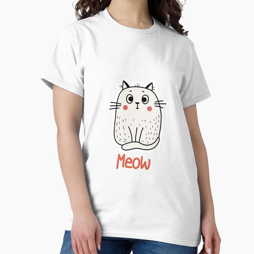 Calling Meow – Minimal Cat Design by Felineverse T-Shirts, Hoodie, Sweatshirt | BlankRebels.com (Image 2)