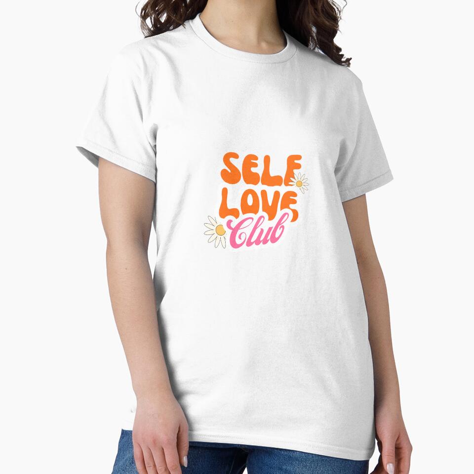 Colorful Bold Feminine Retro Self Love Club by Glitch & Stick T-Shirts, Hoodie, Sweatshirt | BlankRebels.com (Image 2)