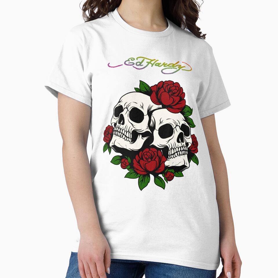 Ed Hardy Skull Flowers T-Shirts, Hoodie, Sweatshirt