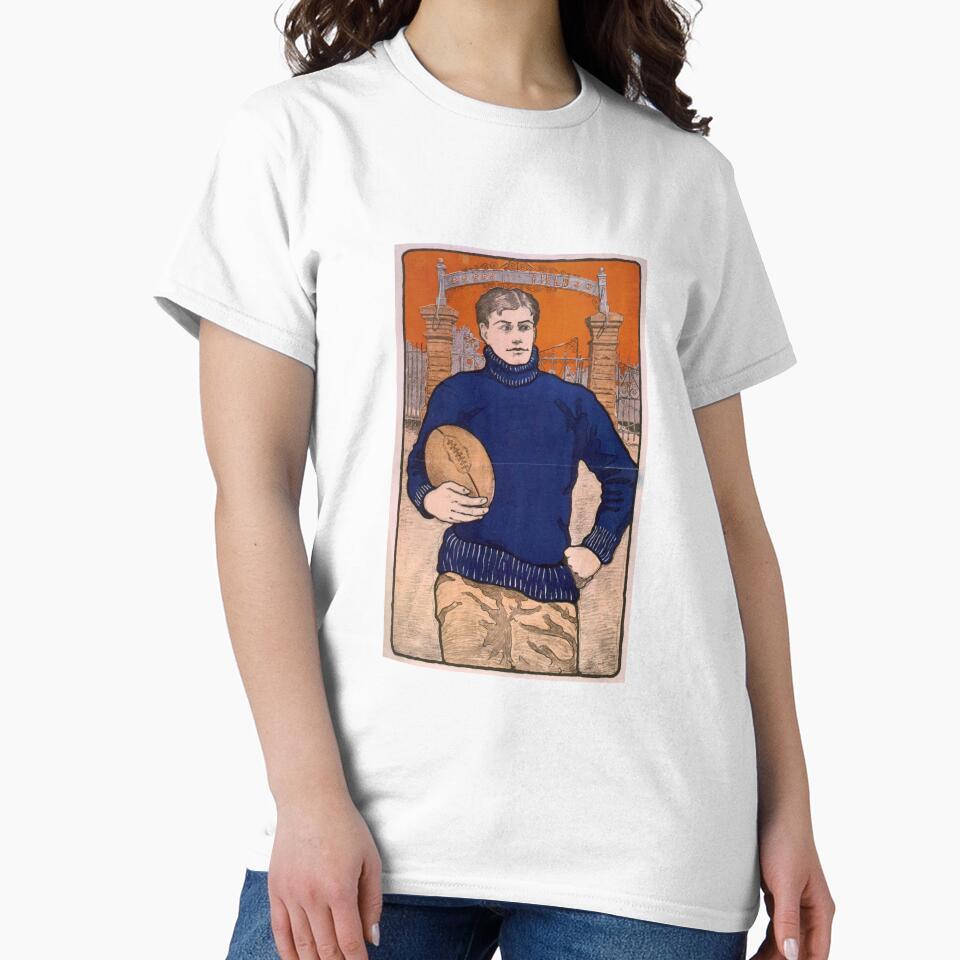 Vintage Football Player Illustration (1902) by BravuraMedia T-Shirts, Hoodie, Sweatshirt | BlankRebels.com (Image 2)