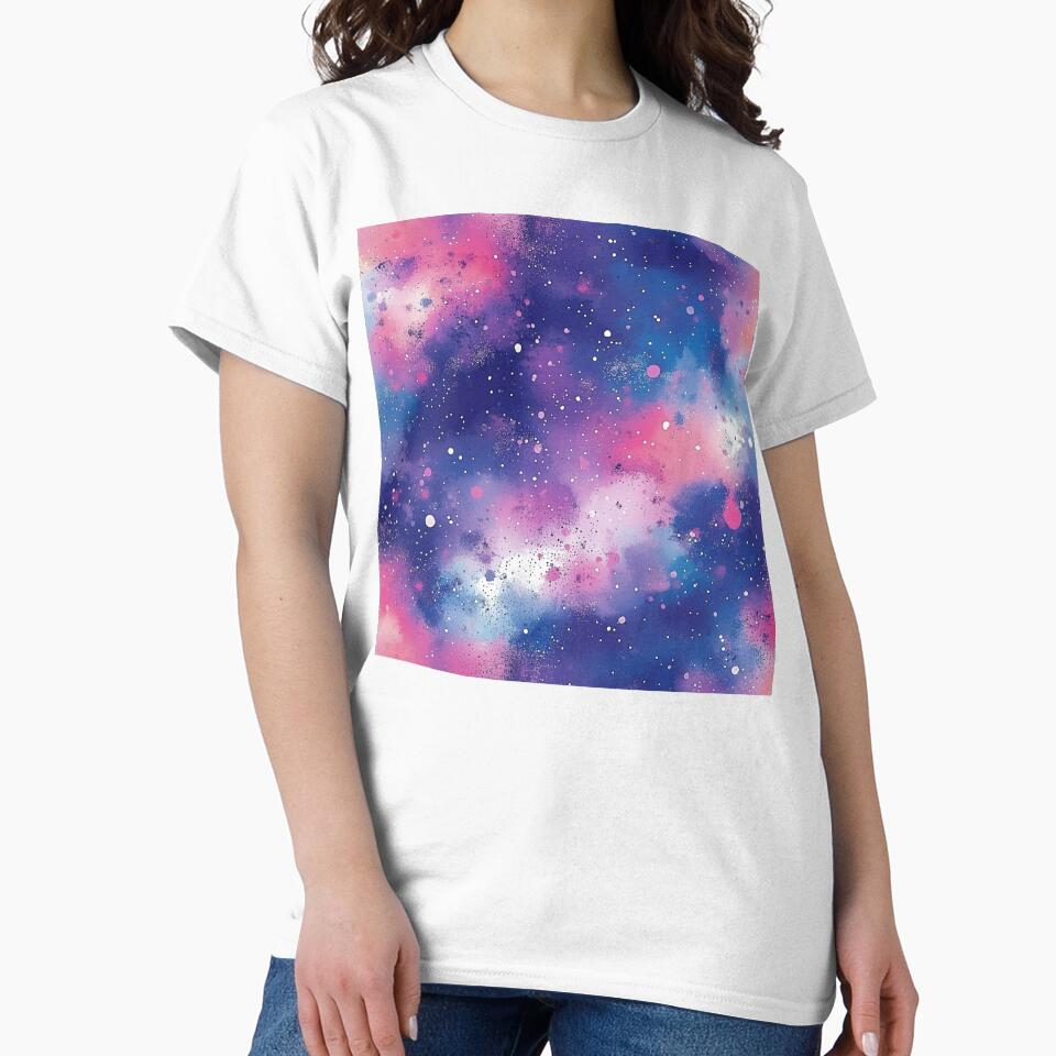 Galaxy-Inspired Seamless Pattern with Glowing Stars by ThaiArtShop T-Shirts, Hoodie, Sweatshirt | BlankRebels.com (Image 2)