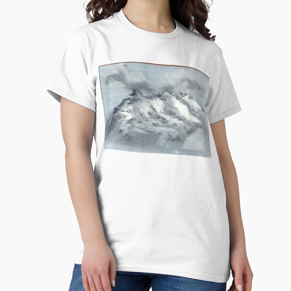 Snowy Mountain Range Nature by LanderBej T-Shirts, Hoodie, Sweatshirt | BlankRebels.com (Image 2)