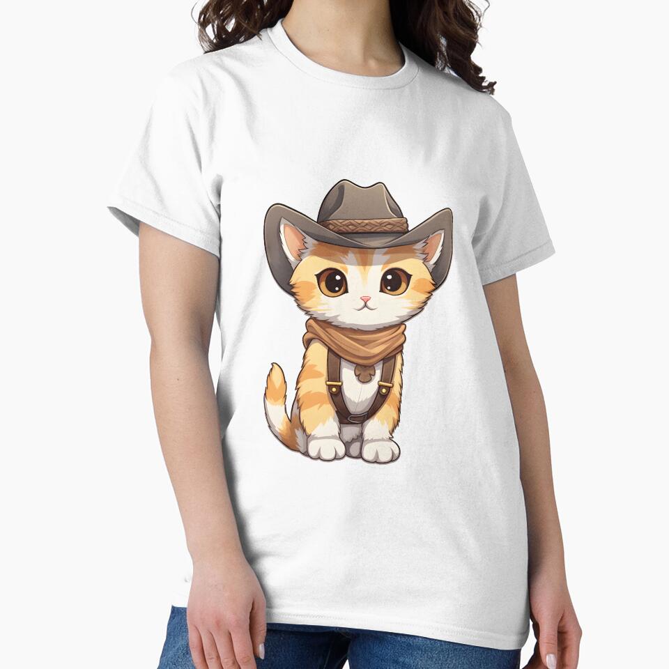 Cute Cowboy Cat by Sereneluna T-Shirts, Hoodie, Sweatshirt | BlankRebels.com (Image 2)