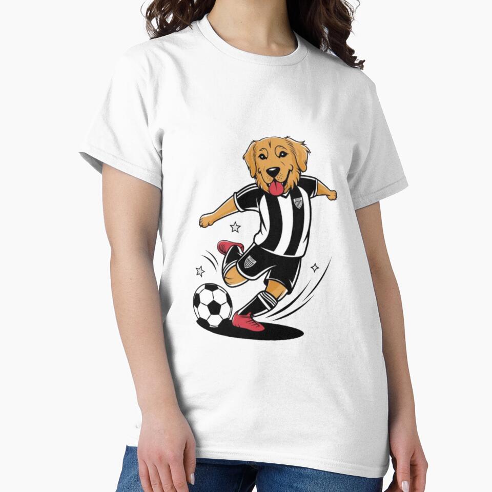 Golden Retriever Soccer Star with Tattoo Flair by Petpixy T-Shirts, Hoodie, Sweatshirt | BlankRebels.com (Image 2)