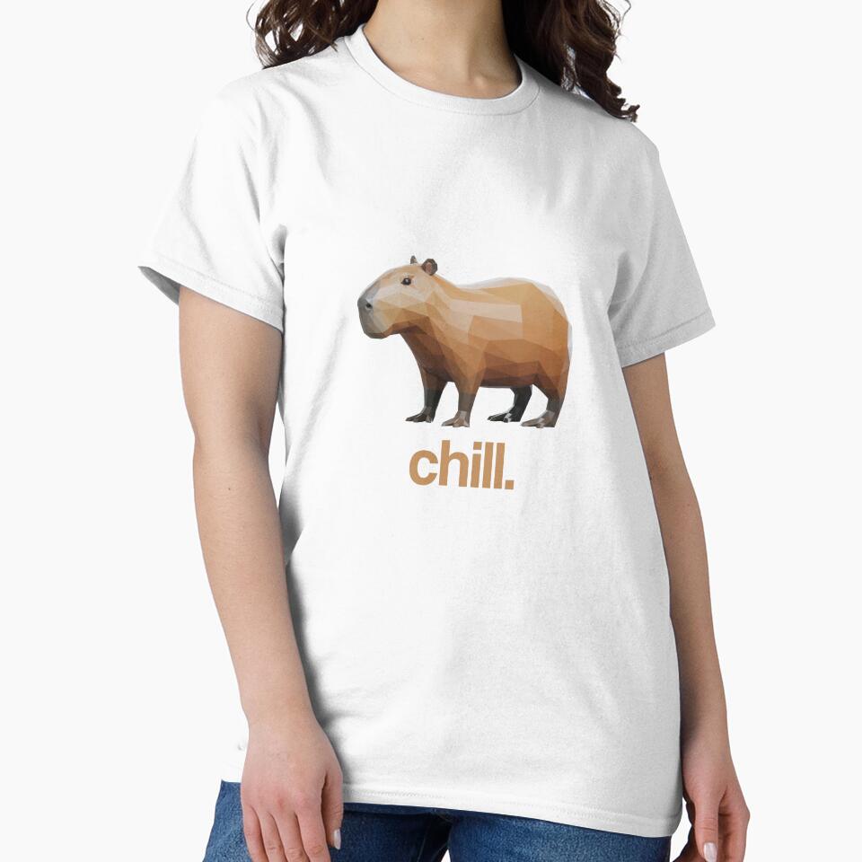 Chill. (Low Poly Capybara) by Subtext Design T-Shirts, Hoodie, Sweatshirt | BlankRebels.com (Image 2)