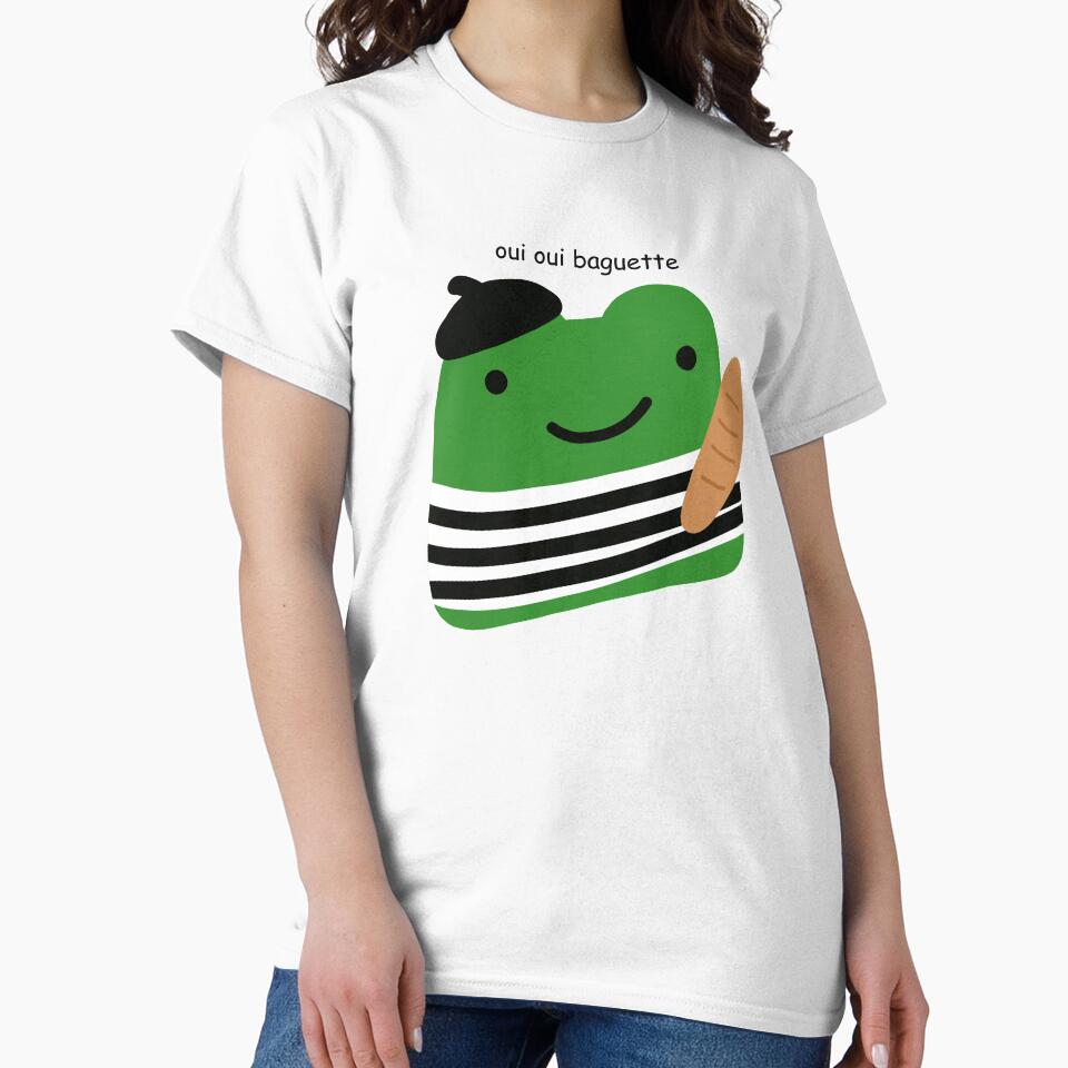oui oui baguette french frog by naanlin T-Shirts, Hoodie, Sweatshirt | BlankRebels.com (Image 2)