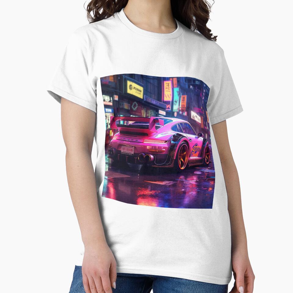 Cyberpunk Porsche 911 by santhiWalken T-Shirts, Hoodie, Sweatshirt | BlankRebels.com (Image 2)