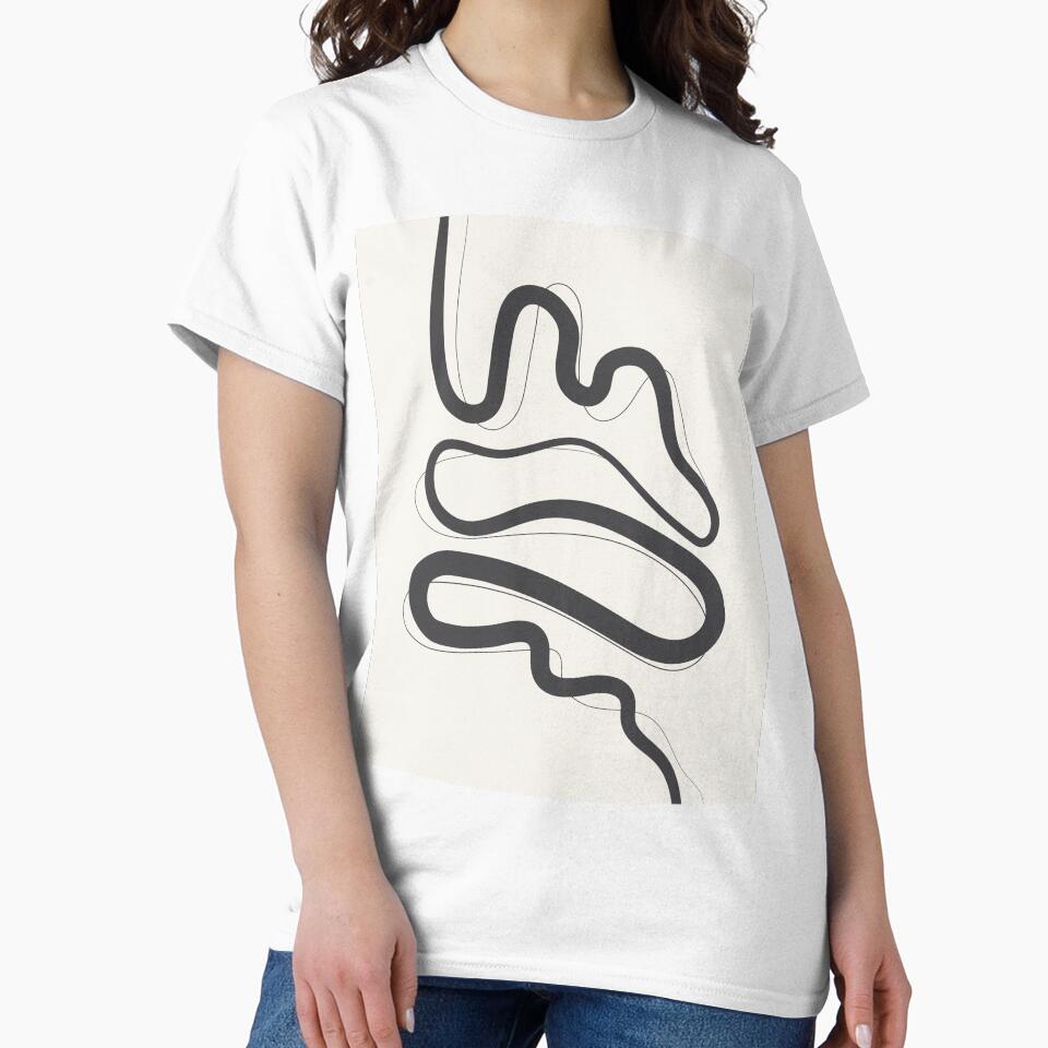 Minimalist Abstract Line Art 07-01 by PAPER MOON art & design T-Shirts, Hoodie, Sweatshirt | BlankRebels.com (Image 2)