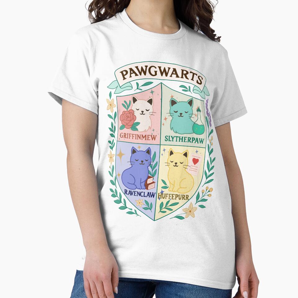 Pawgwarts Magical Cat Crest – Cute Bookish  for Cat Lovers & Readers by Chytanka
