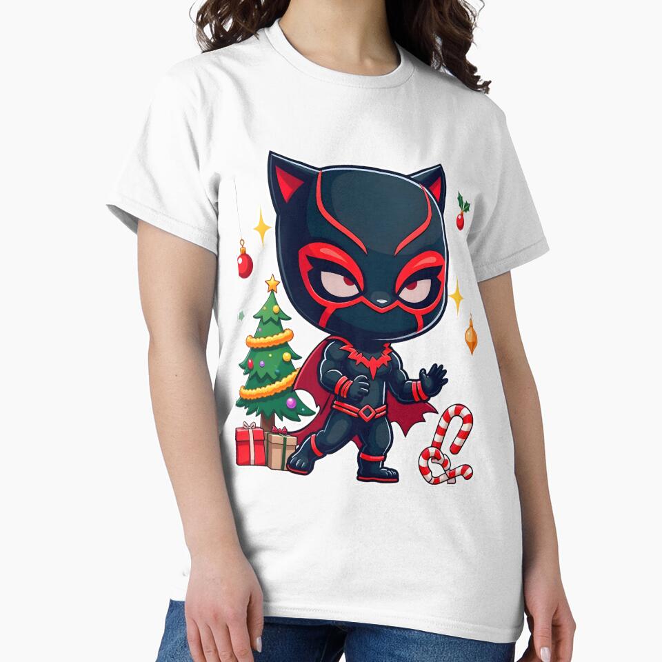 Chibi Panther Hero - Festive Holiday Edition by IMMIX Store T-Shirts, Hoodie, Sweatshirt | BlankRebels.com (Image 2)