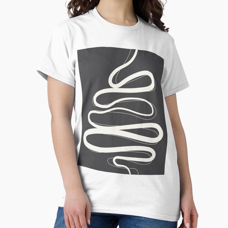 Minimalist Abstract Line Art 08-02 by PAPER MOON art & design T-Shirts, Hoodie, Sweatshirt | BlankRebels.com (Image 2)