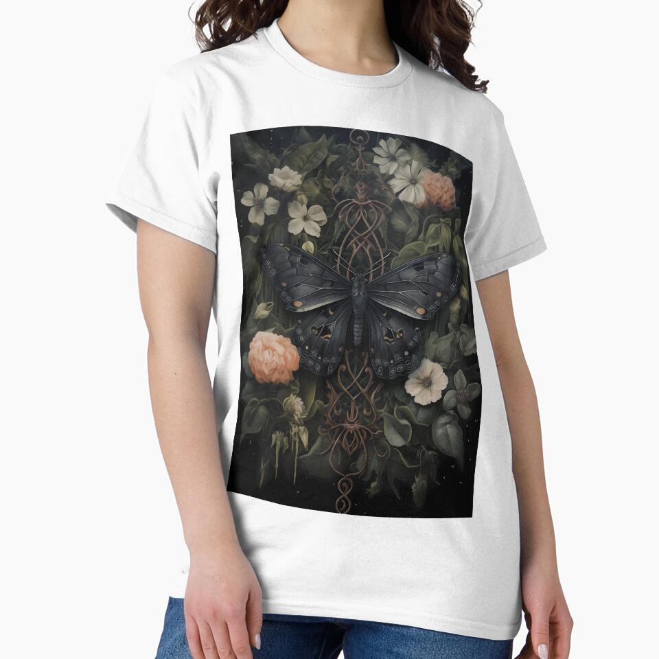 black moth dark academia gothic cottagecore decor by Mehak  Khan T-Shirts, Hoodie, Sweatshirt | BlankRebels.com (Image 2)