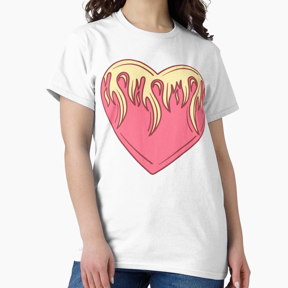 Y2K Flaming Heart - Bold Retro Love by Mahakamel T-Shirts, Hoodie, Sweatshirt | BlankRebels.com (Image 2)