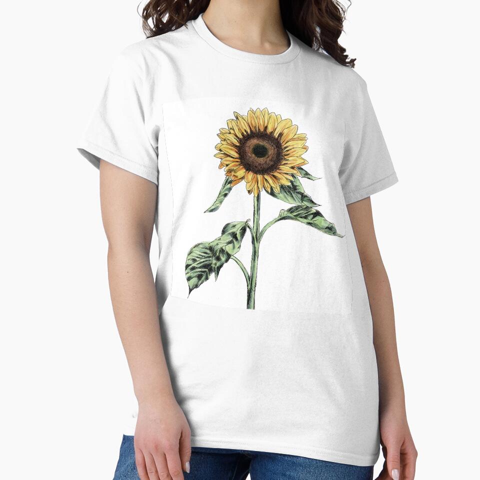 Sunflower Watercolor Botanical Illustration by Nathan Graves Art T-Shirts, Hoodie, Sweatshirt | BlankRebels.com (Image 2)