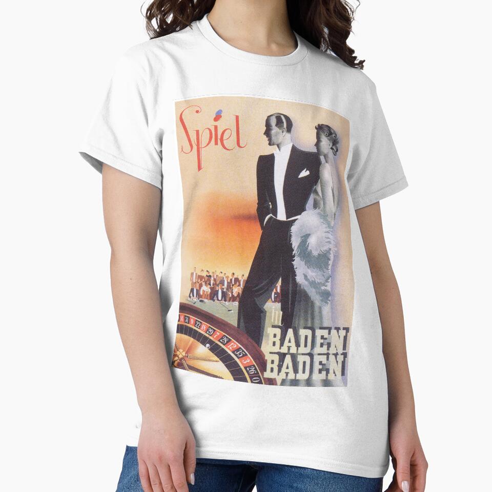 Baden Baden German Casino Vintage Travel Poster by vintagevivian T-Shirts, Hoodie, Sweatshirt | BlankRebels.com (Image 2)