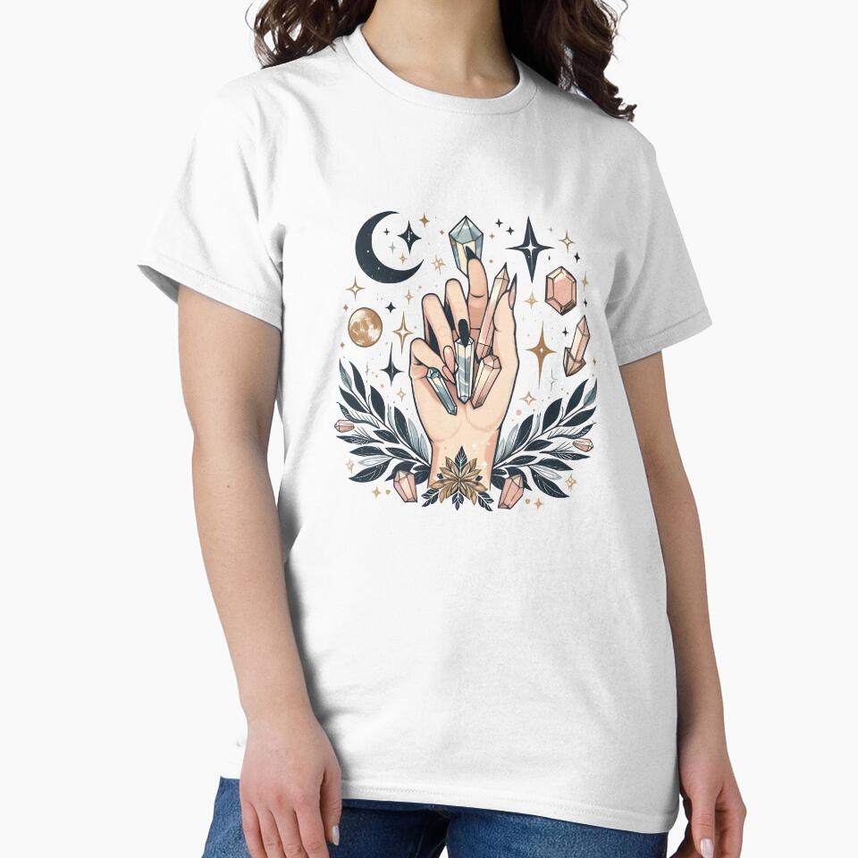 Aesthetic Magical Crystal Hand by DreamagineArtDesign T-Shirts, Hoodie, Sweatshirt | BlankRebels.com (Image 2)